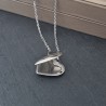 Pulseira Aço Inox Brilhantes Vermelhos - Dourada