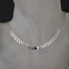 Pulseira Aço Inox Brilhantes Vermelhos - Dourada
