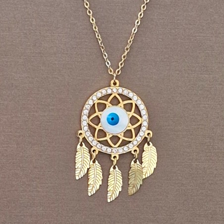 Pulseira Aço Inox Brilhantes Vermelhos - Dourada