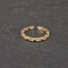 Pulseira Aço Inox Brilhantes Vermelhos - Dourada