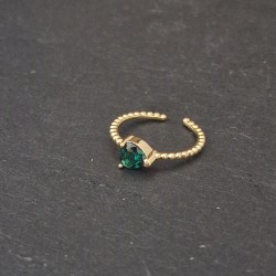 Pulseira Aço Inox Brilhantes Vermelhos - Dourada
