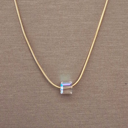 Pulseira Aço Inox Brilhantes Vermelhos - Dourada
