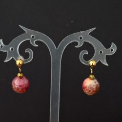 Conjunto Colar, Fio e Brincos Pedras Facetadas