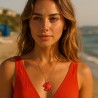 kópia z Fio de Algodão com Motivos Verão - Azul Mar
