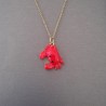 Fio de aço com Caranguejo Vermelho - Dourado