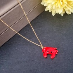 Fio de aço com Caranguejo Vermelho - Dourado