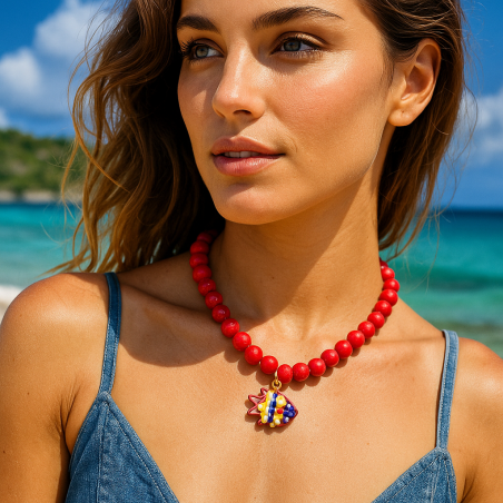 kópia z kópia z Fio de Algodão com Motivos Verão - Azul Mar