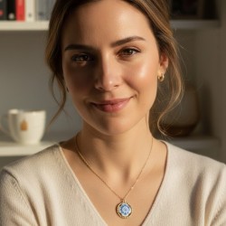 kopi af Colar Aço Inox Coração Invertido Flor - Dourado