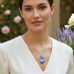 kópia z Colar Aço Inox Coração Invertido Flor - Dourado